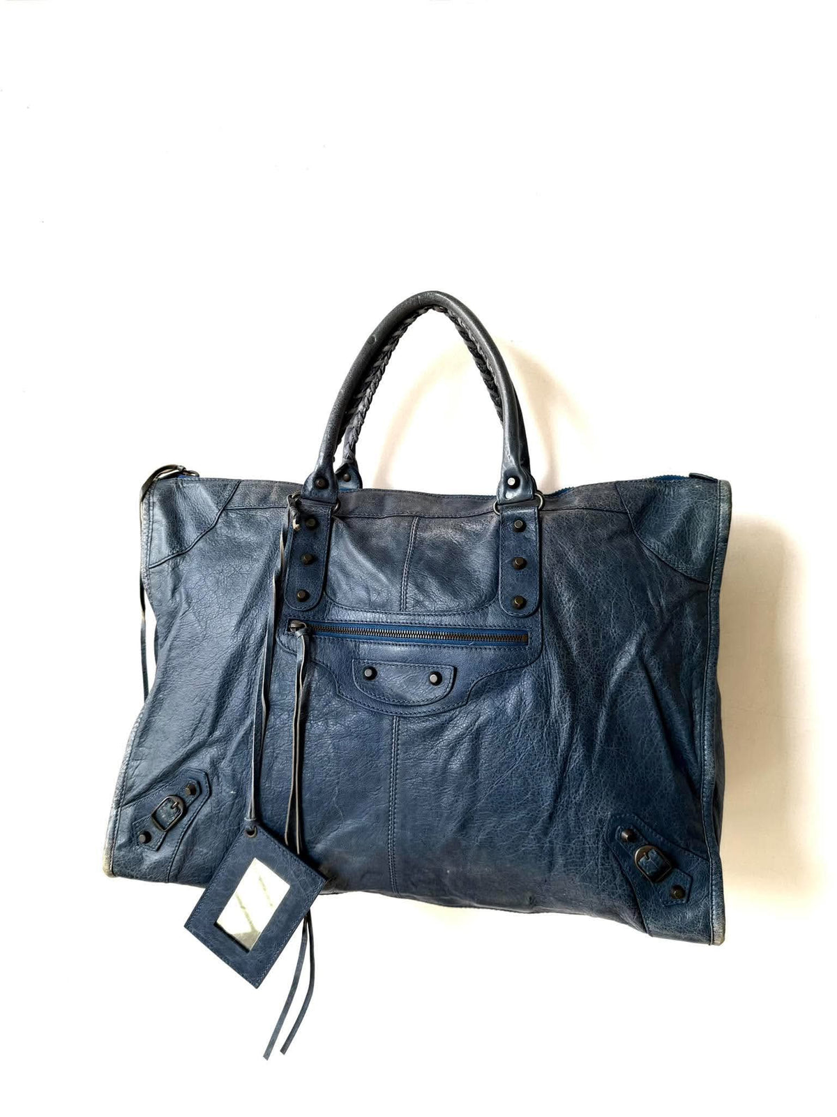2000’s Balenciaga Navy Blue XL Weekender Bag