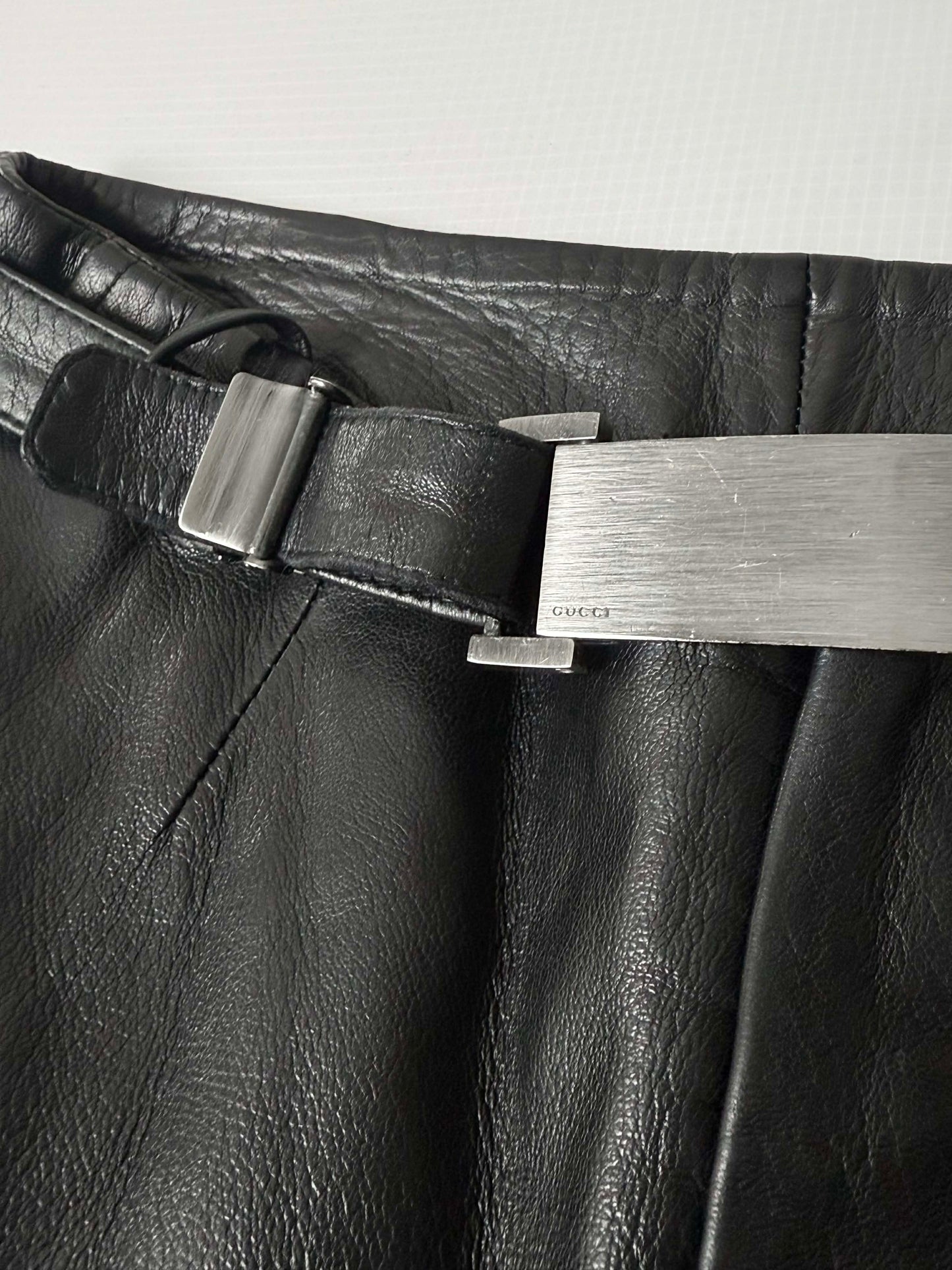 1997-1998 Gucci by Tom Ford Black Leather Tube & Pants Set