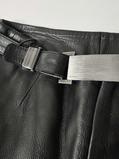 1997-1998 Gucci by Tom Ford Black Leather Tube & Pants Set
