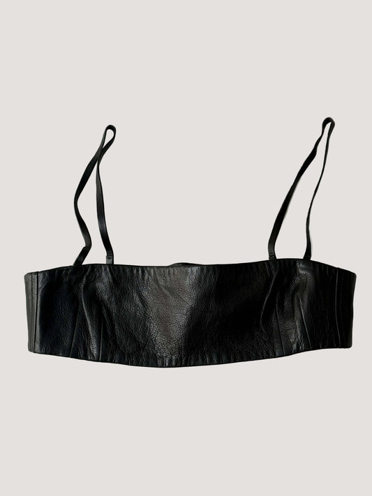 Gucci by Tom Ford S/S 1998 Black Tube Bralette Crop Top