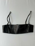 1997-1998 Gucci by Tom Ford Black Leather Tube & Pants Set