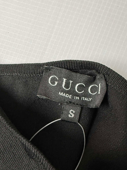 S/S 1998 Gucci by Tom Ford Black Bodycon Stretch Strap Top