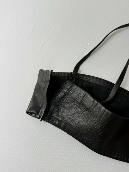 1997-1998 Gucci by Tom Ford Black Leather Tube & Pants Set