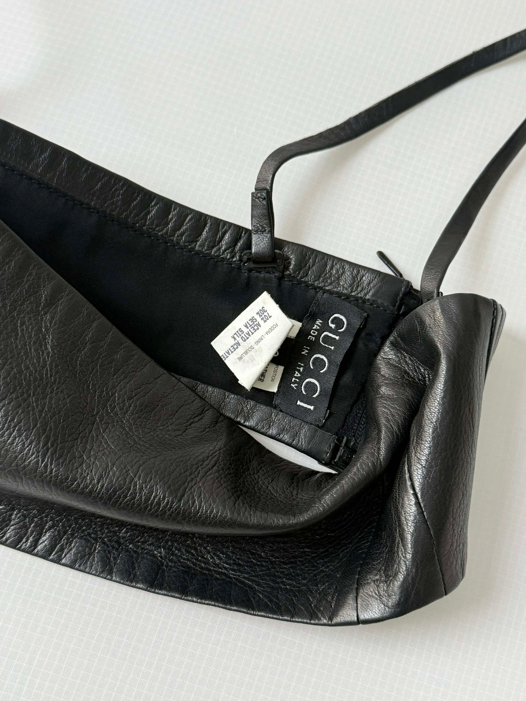Gucci by Tom Ford S/S 1998 Black Tube Bralette Crop Top