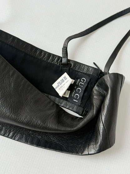 Gucci by Tom Ford S/S 1998 Black Tube Bralette Crop Top