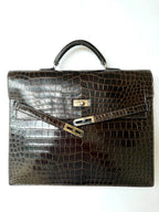Hermes Kelly 2013 Depeches Exotic Crocodile Briefcase Bag