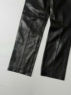 Gucci by Tom Ford 1997 Belted Leather Wide Pants