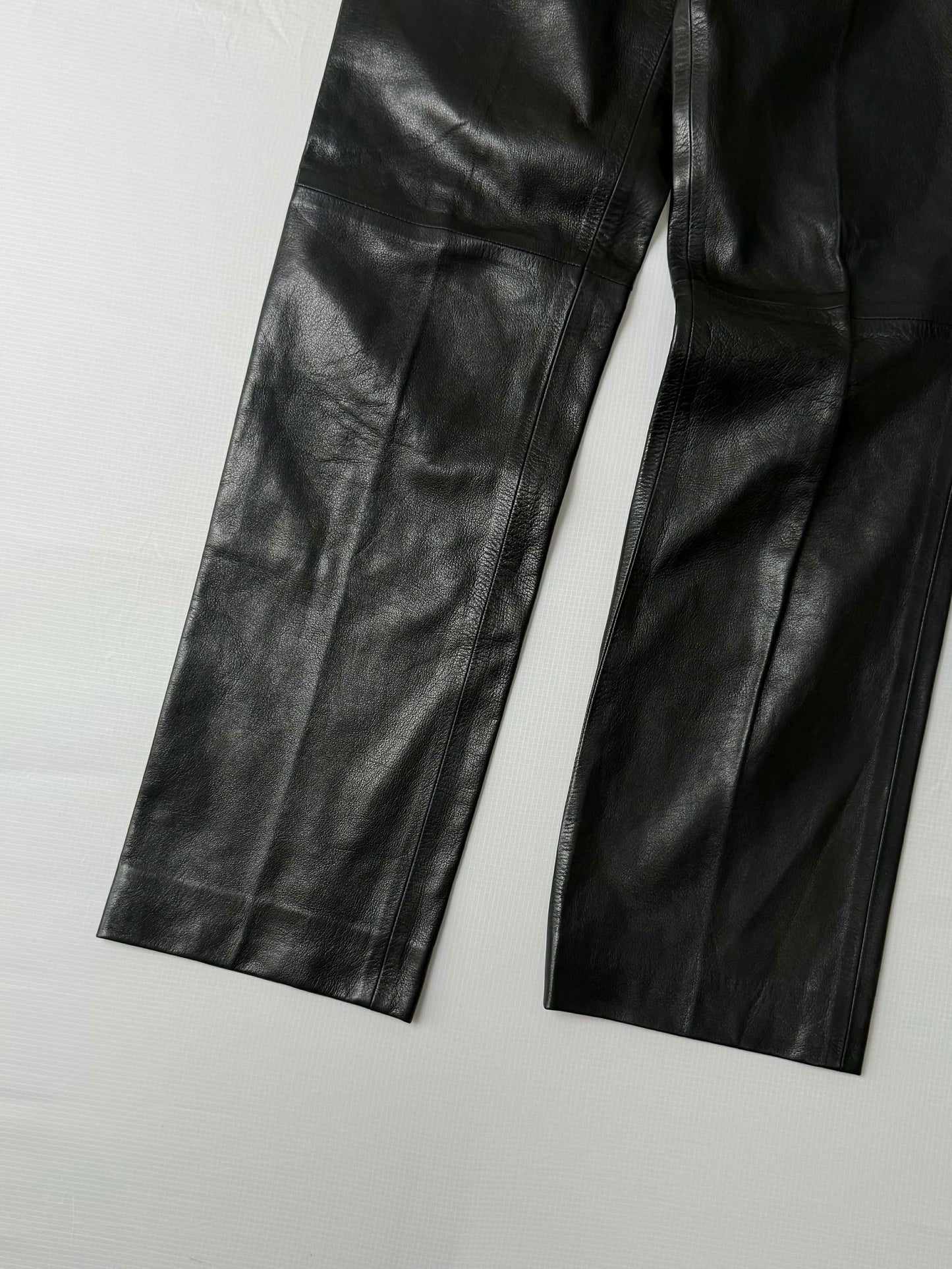 Gucci by Tom Ford 1997 Belted Leather Wide Pants