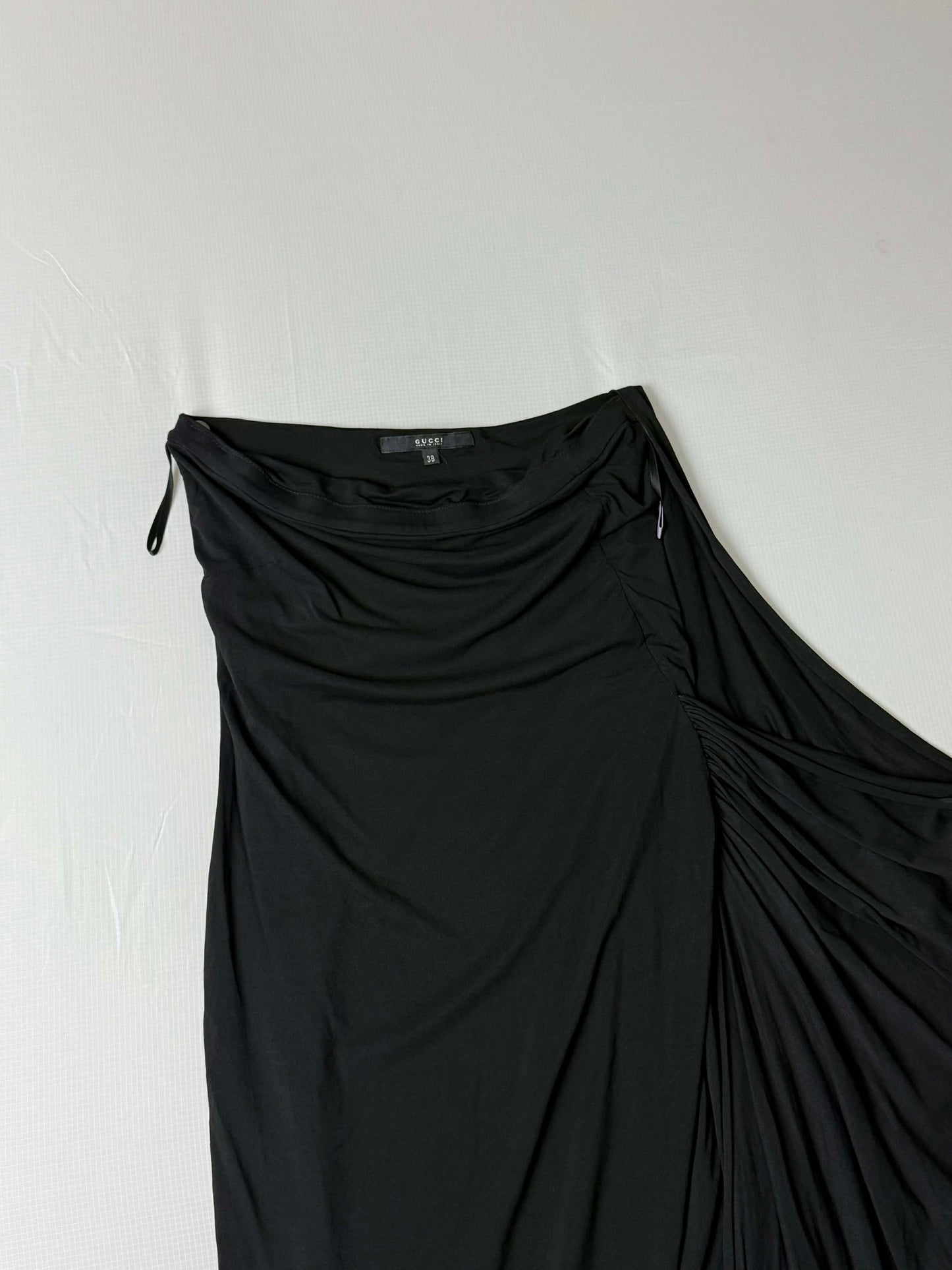 2001 Gucci TomFord Strapless Draped Ruched Wiggle Mini Dress