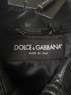 A/W2008 Dolce & Gabbana Patchwork Circle Leather Jacket
