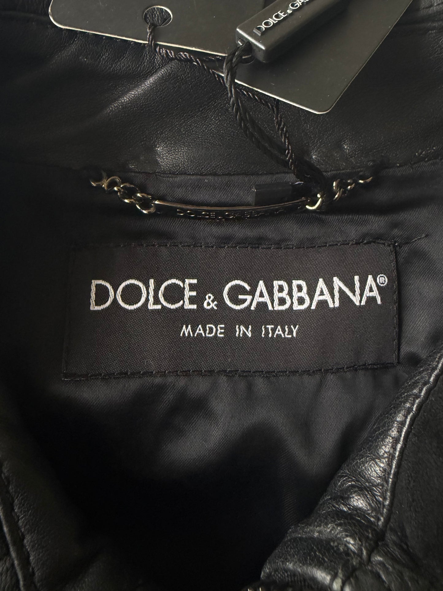 A/W2008 Dolce & Gabbana Patchwork Circle Leather Jacket