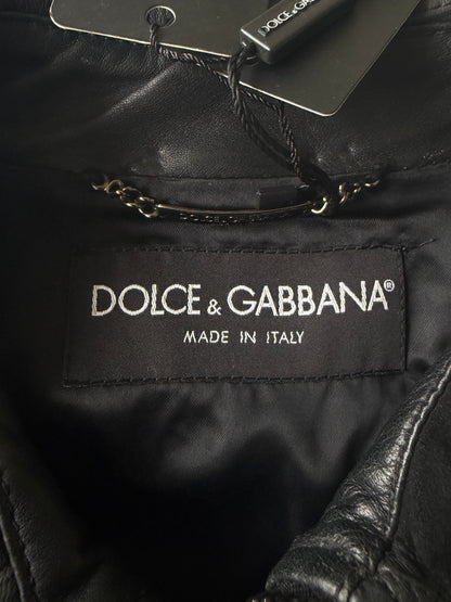 A/W2008 Dolce & Gabbana Patchwork Circle Leather Jacket