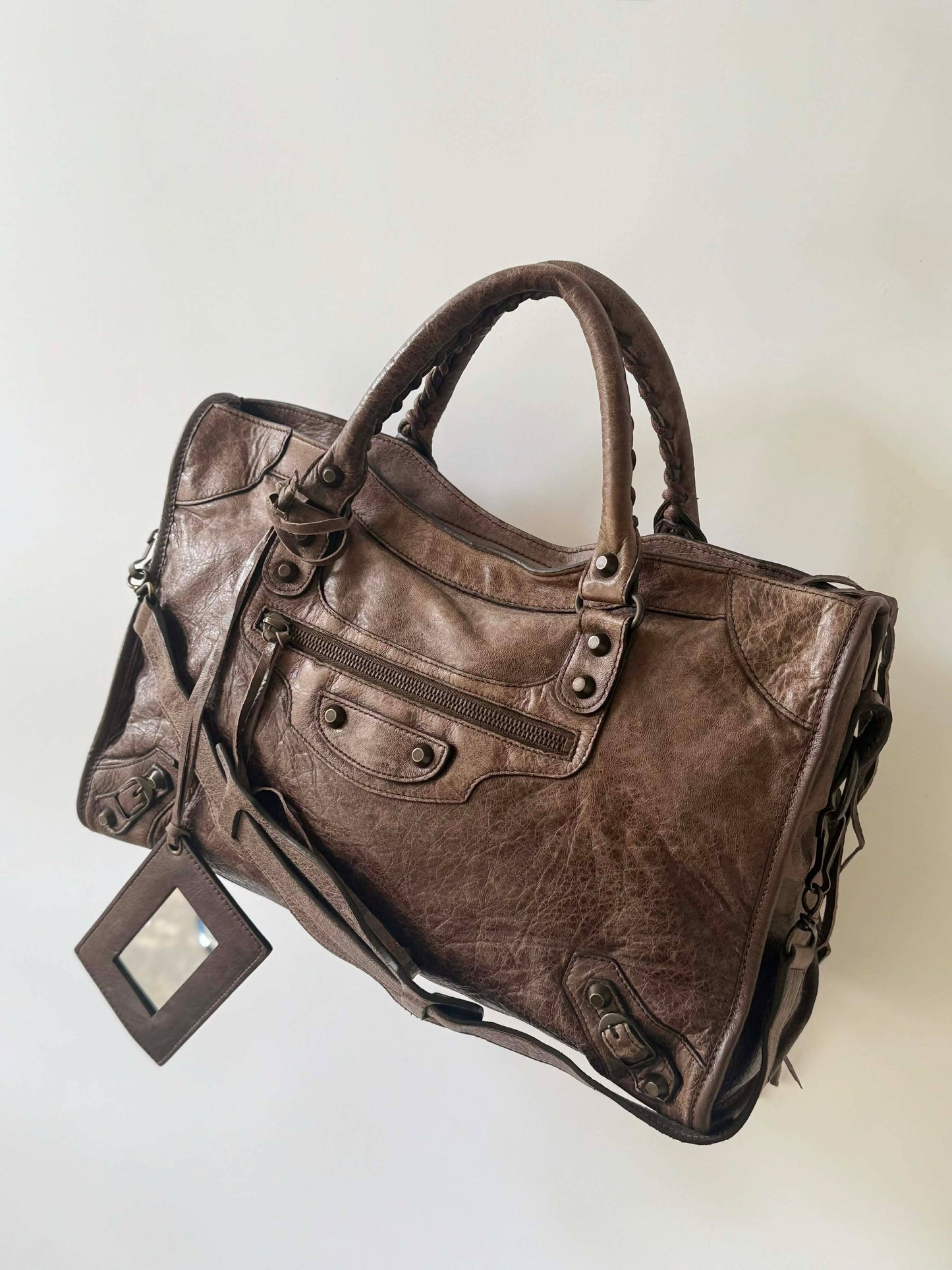2000’s Balenciaga Brown Motorcycle City Bag