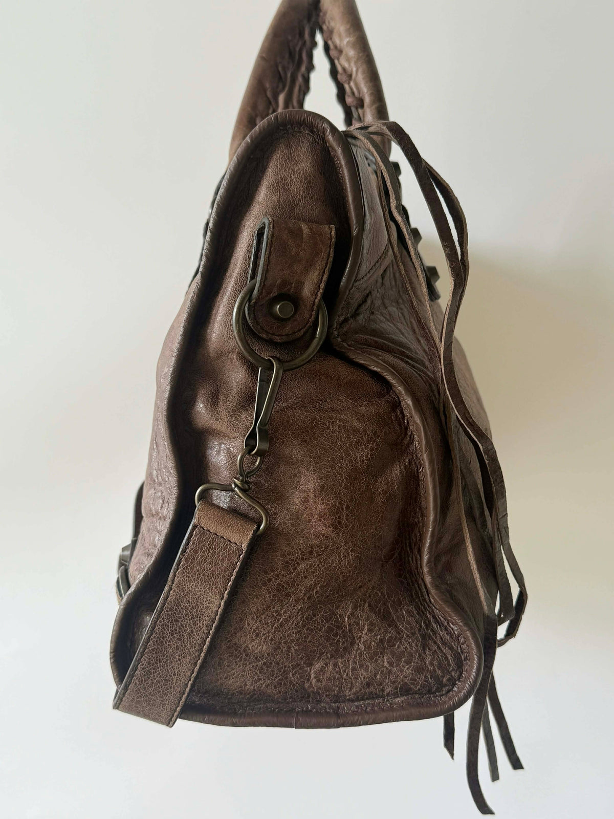 2000’s Balenciaga Brown Motorcycle City Bag