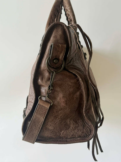 2000’s Balenciaga Brown Motorcycle City Bag