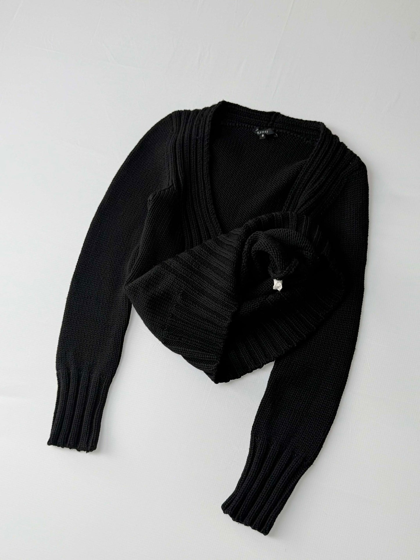 F/W 1997 Gucci by Tom Ford Wool V-Neck Ribbed Sweater