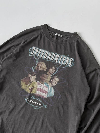 Balenciaga Grey "Speedhunters" Oversized Long-Sleeve T-Shirt