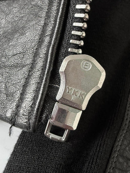 Rick Owens Black Leather Stooges Biker Jacket