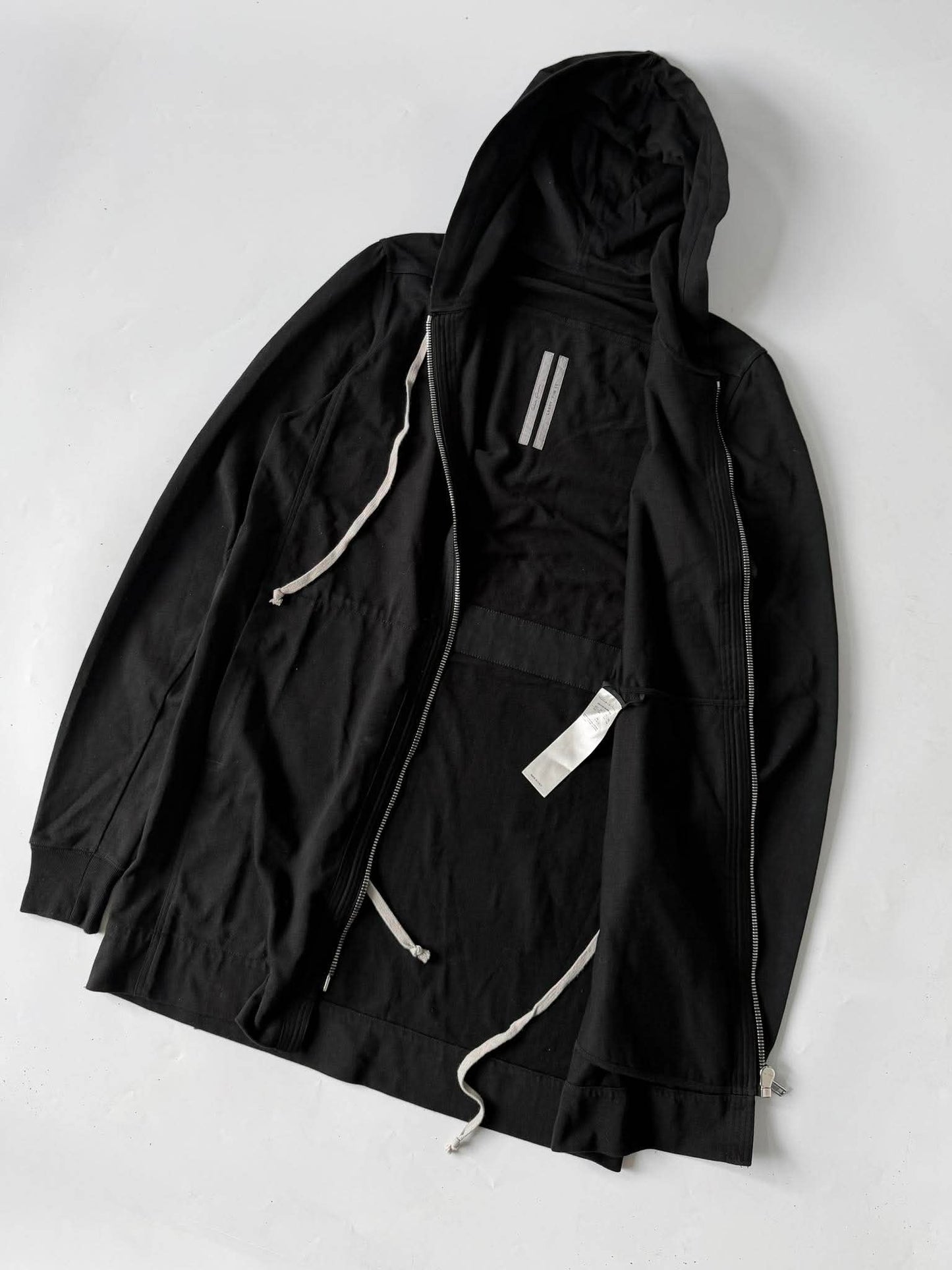 Rick Owens Black Mid-Length Wizard Hoodie