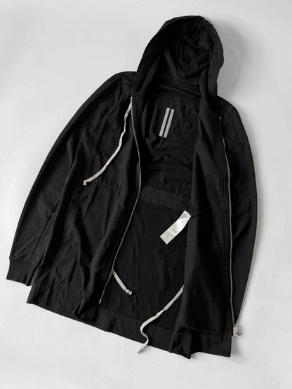 Rick Owens Black Mid-Length Wizard Hoodie