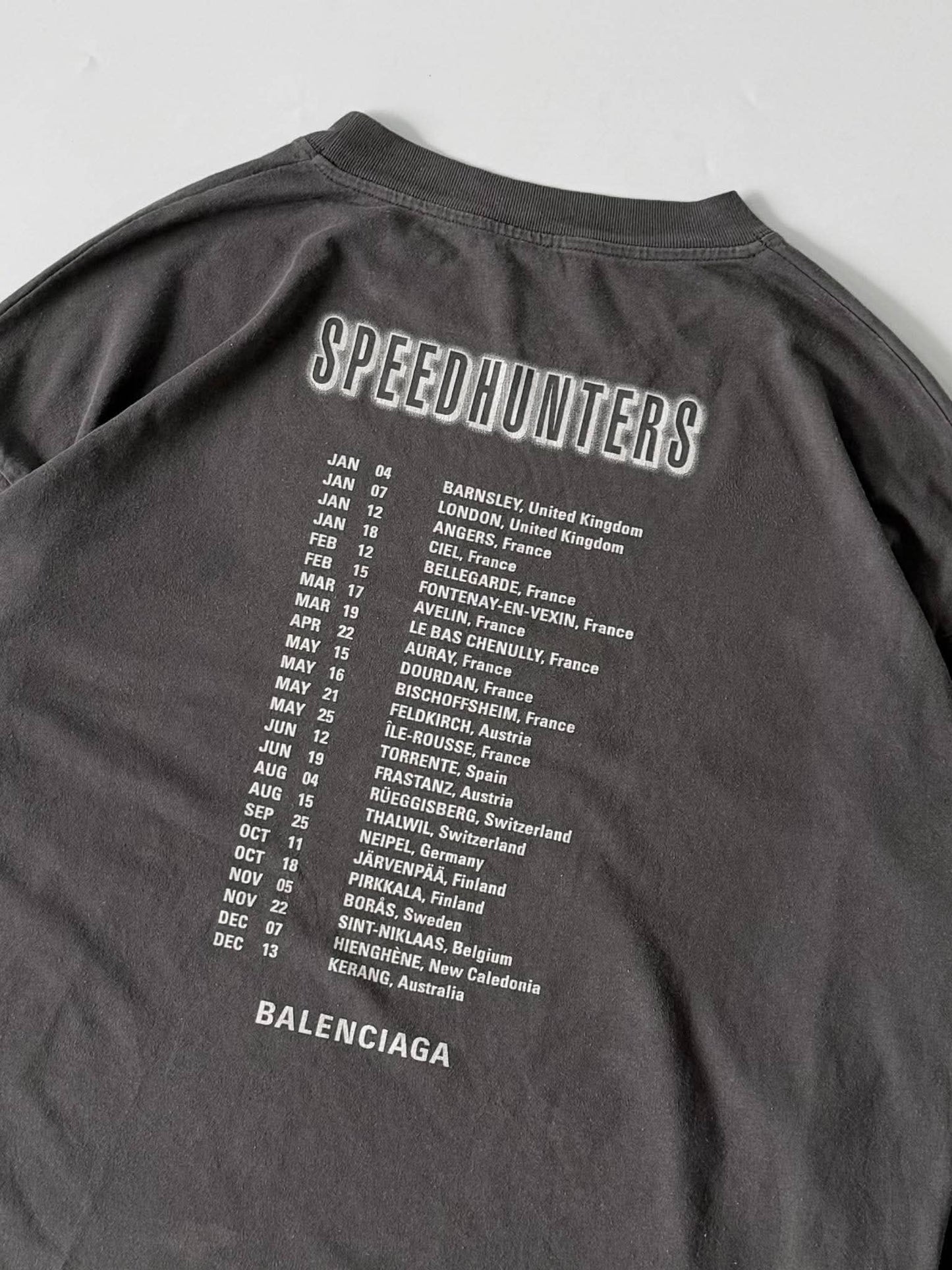 Balenciaga Grey "Speedhunters" Oversized Long-Sleeve T-Shirt