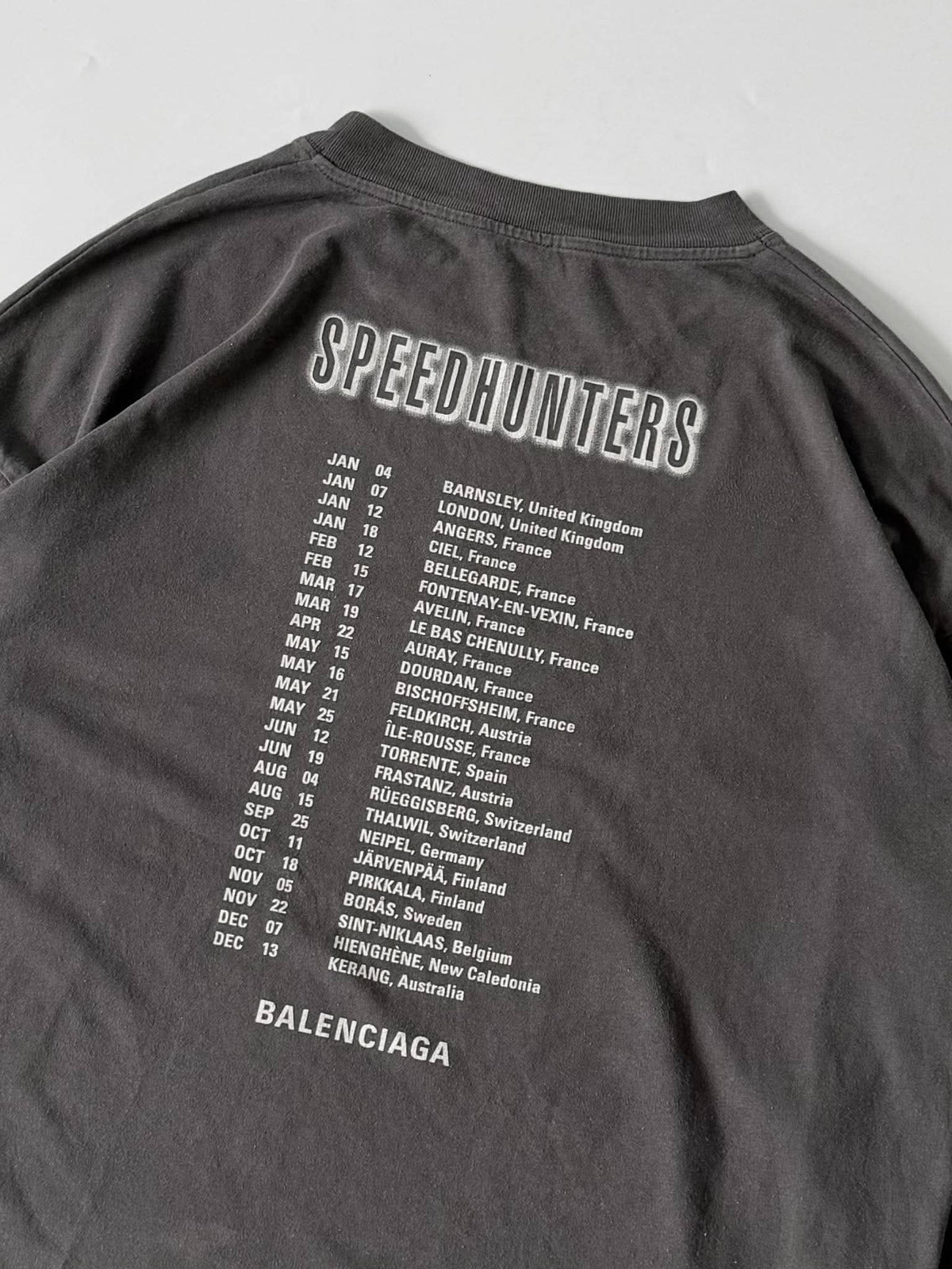 Balenciaga Grey "Speedhunters" Oversized Long-Sleeve T-Shirt