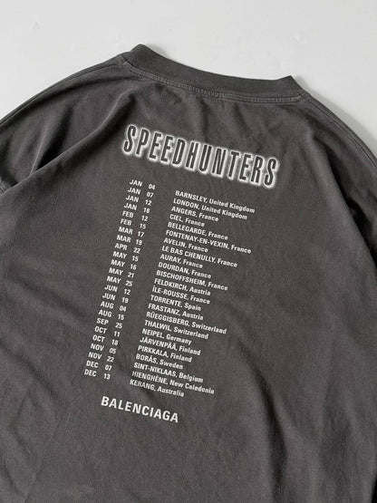 Balenciaga Grey "Speedhunters" Oversized Long-Sleeve T-Shirt