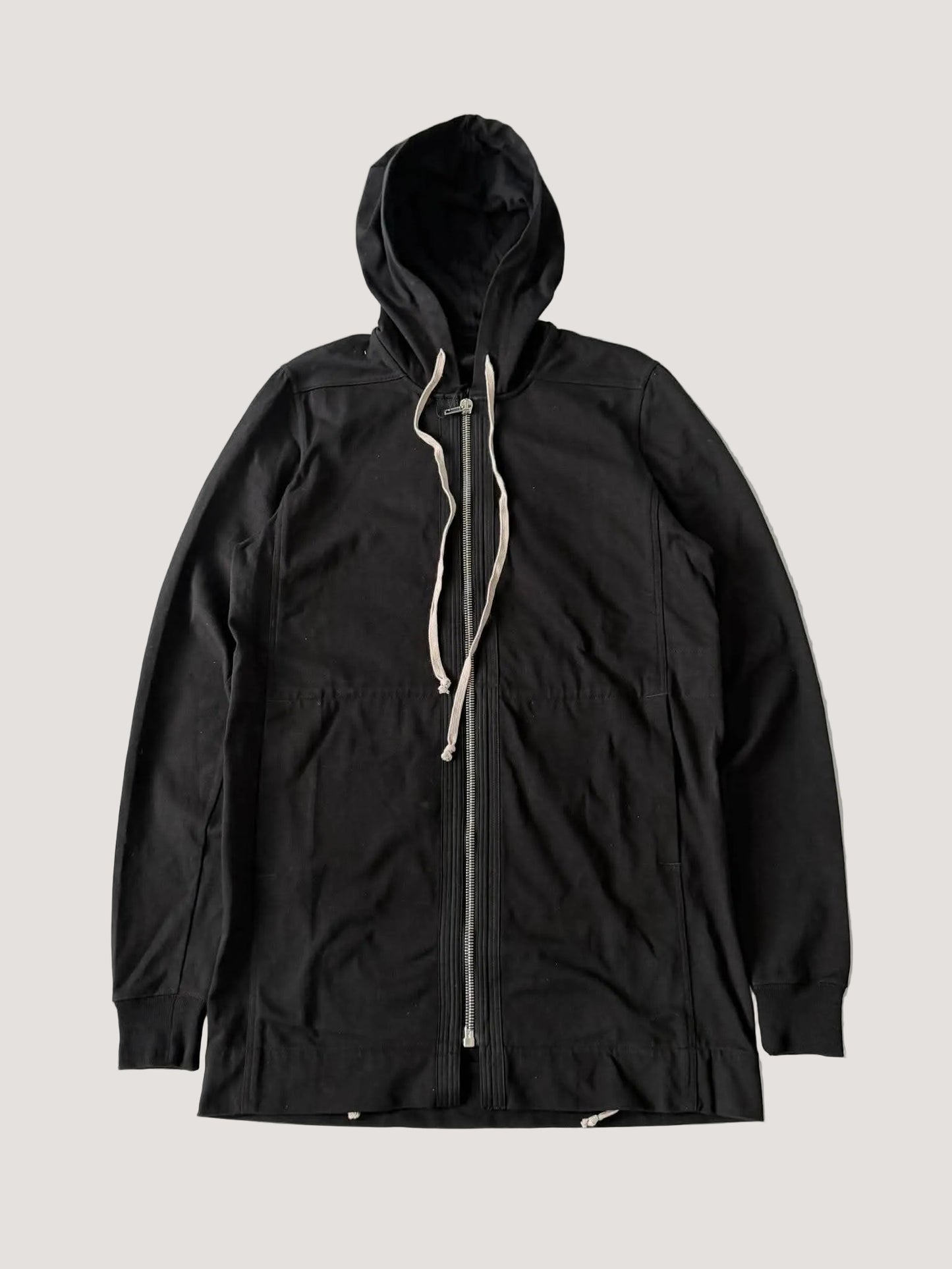 Rick Owens Black Mid-Length Wizard Hoodie
