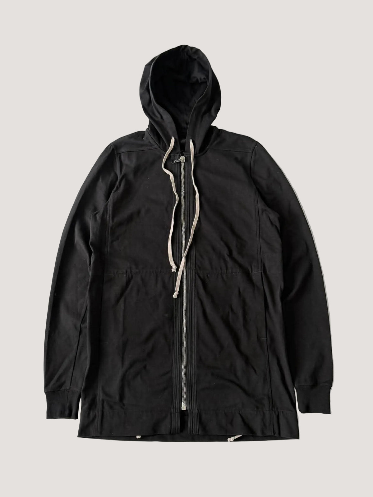 Rick Owens Black Mid-Length Wizard Hoodie