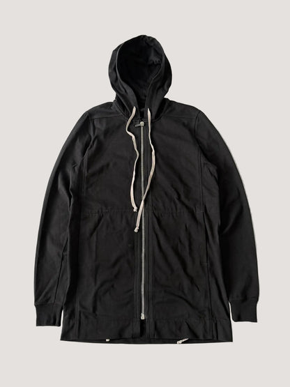 Rick Owens Black Mid-Length Wizard Hoodie