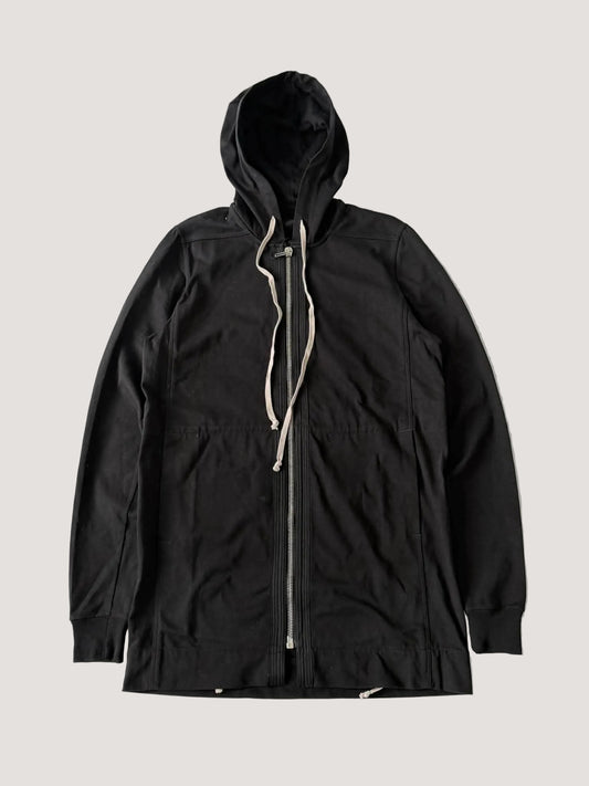 Rick Owens Black Mid-Length Wizard Hoodie