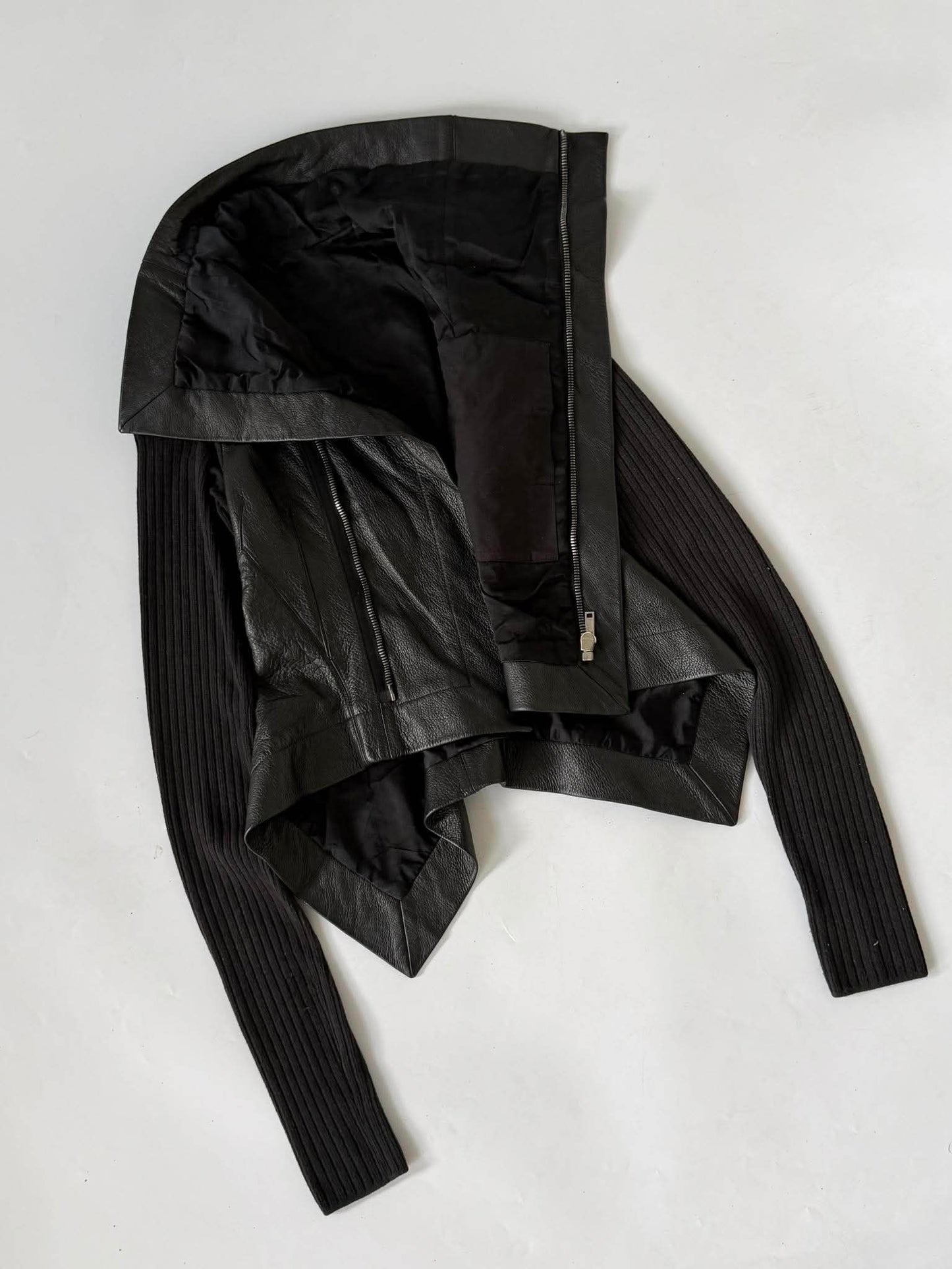 Rick Owens Black Naska Leather Jacket