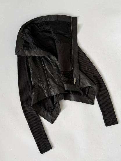 Rick Owens Black Naska Leather Jacket