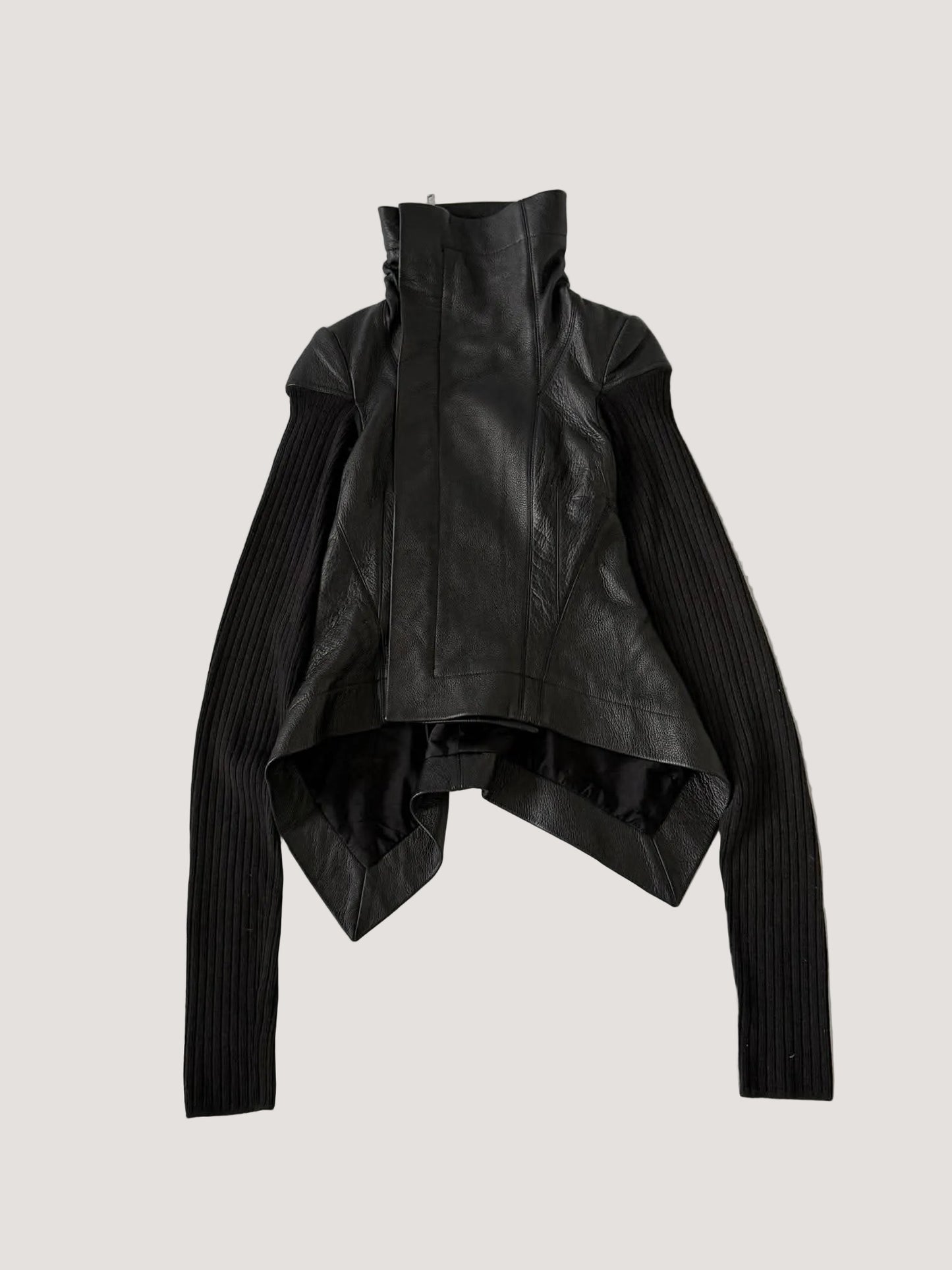 Rick Owens Black Naska Leather Jacket