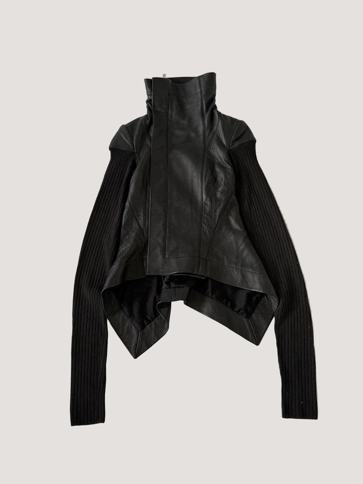 Rick Owens Black Naska Leather Jacket