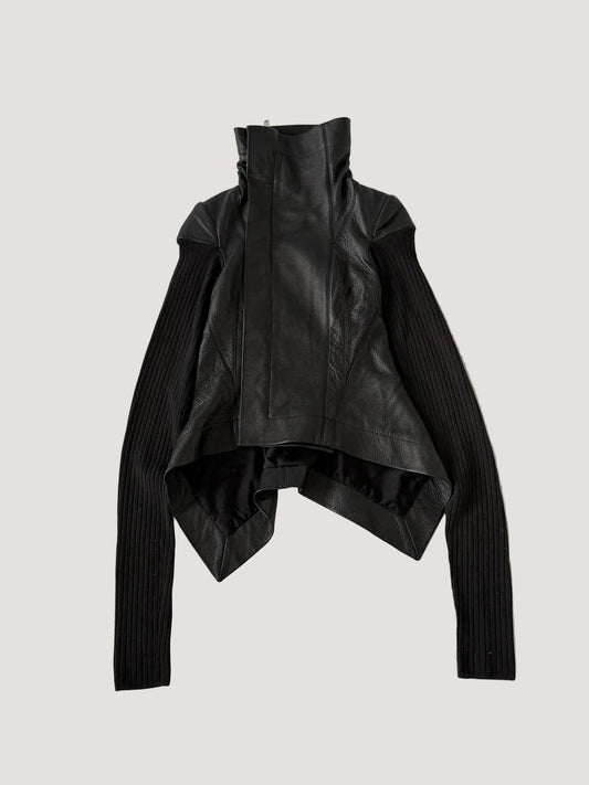 Rick Owens Black Naska Leather Jacket
