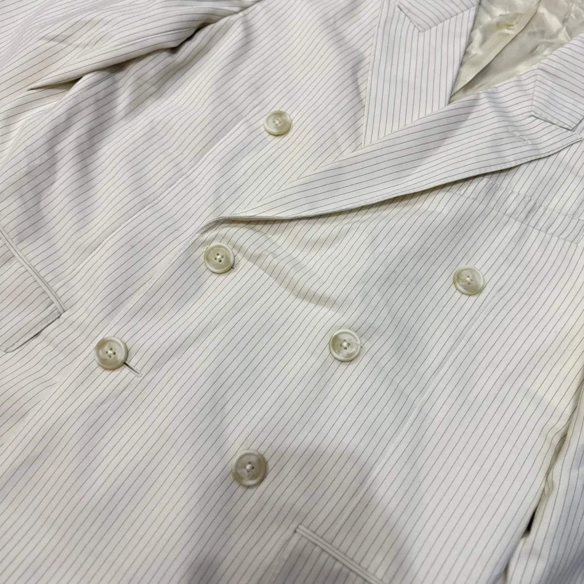 Celine by Hedi Slimane SS20 Pinstripe Double Breasted Blazer
