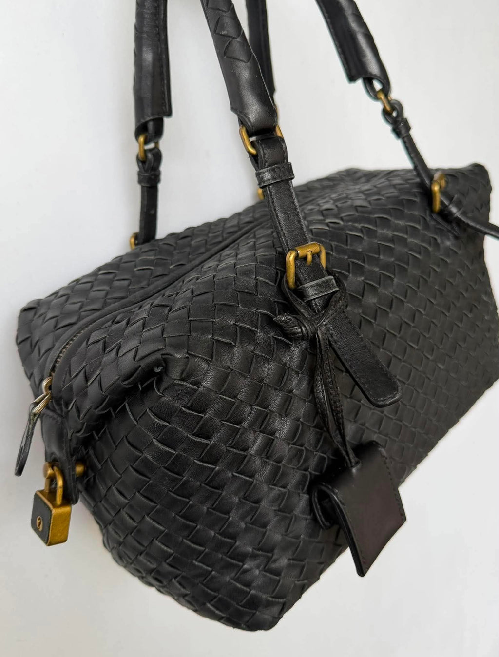 Bottega Veneta Intrecciato Woven Montaigne Satchel Bag
