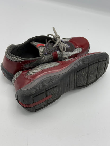 Prada Men’s Burgundy and Red Trainers