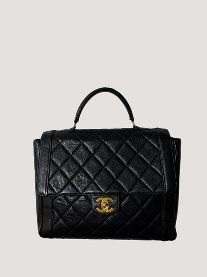 1995 Chanel Jumbo Flap Caviar Kelly Top Handbag