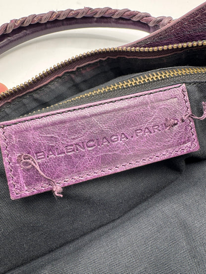 Balenciaga Eggplant Motorcycle First Bag
