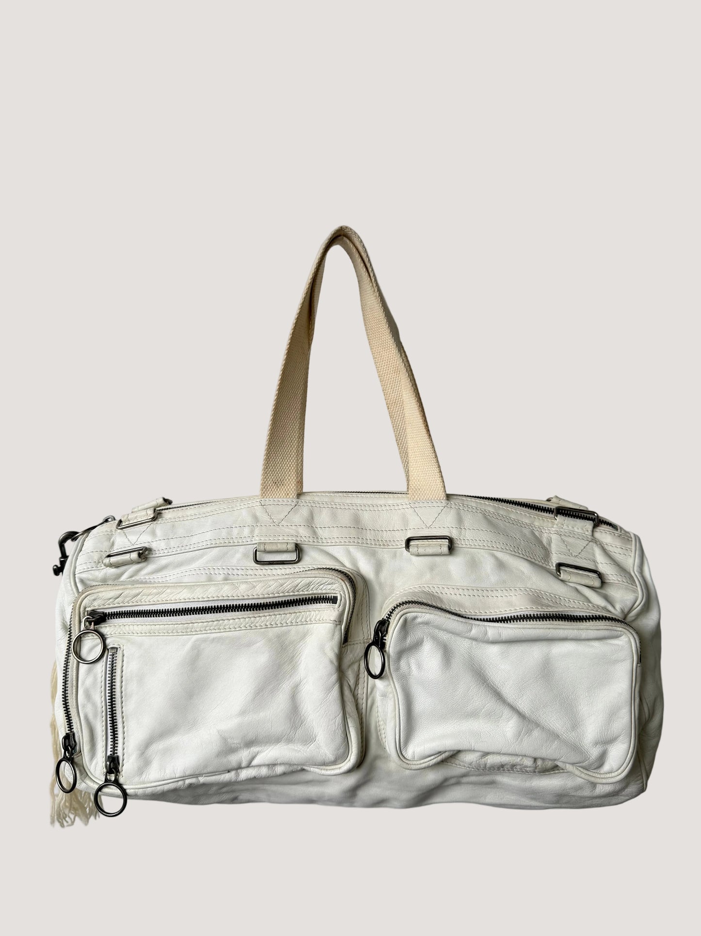 Dior Homme by Hedi Slimane AW06 White Deville Duffle Bag