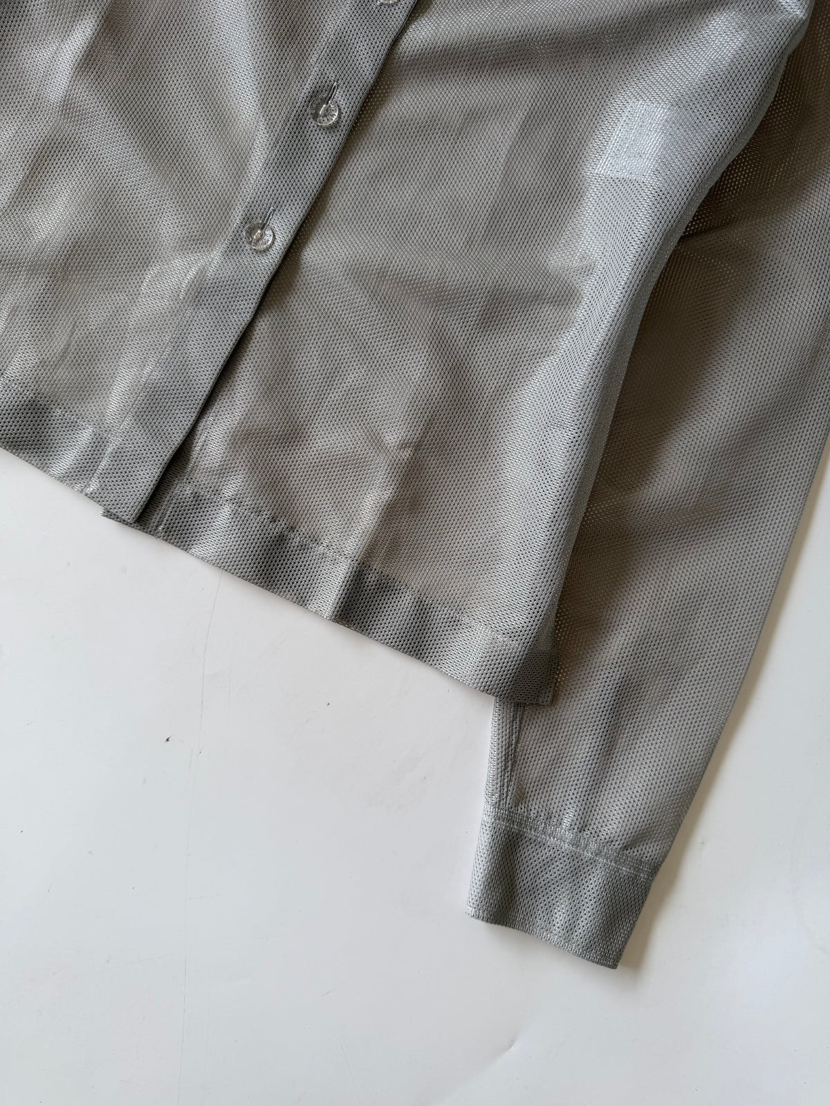 1990’s Chanel Gray Mesh Long-Sleeve Shirt