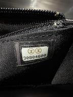 Chanel Black Quilted Maxi Pearls Wallet on Chain Bag