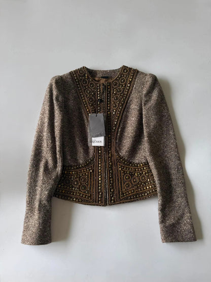 Documented & Rare Alexander McQueen F/W2004 Embellished Tweed Suit