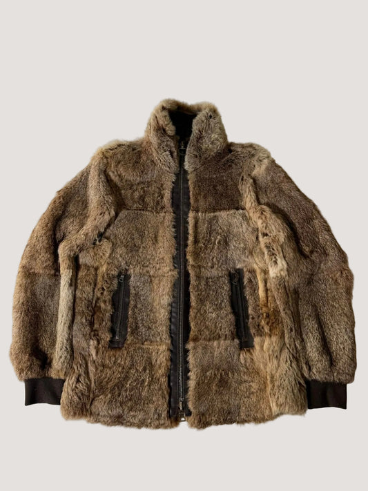 2000’s Prada Reversible Rabbit Fur Leather Jacket