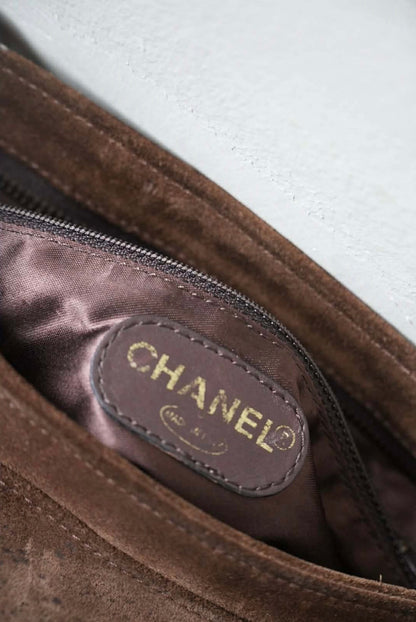 Vintage Chanel Suede Brown Bag