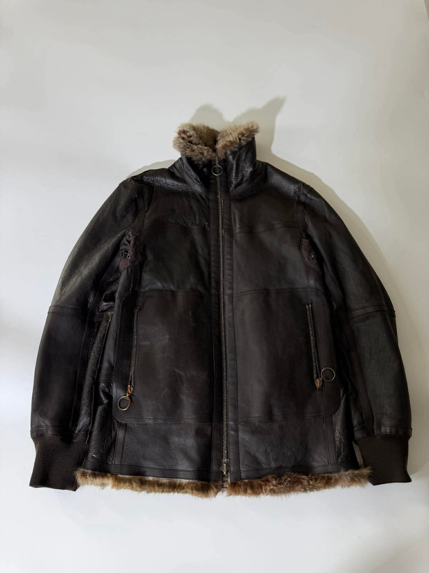 2000’s Prada Reversible Rabbit Fur Leather Jacket