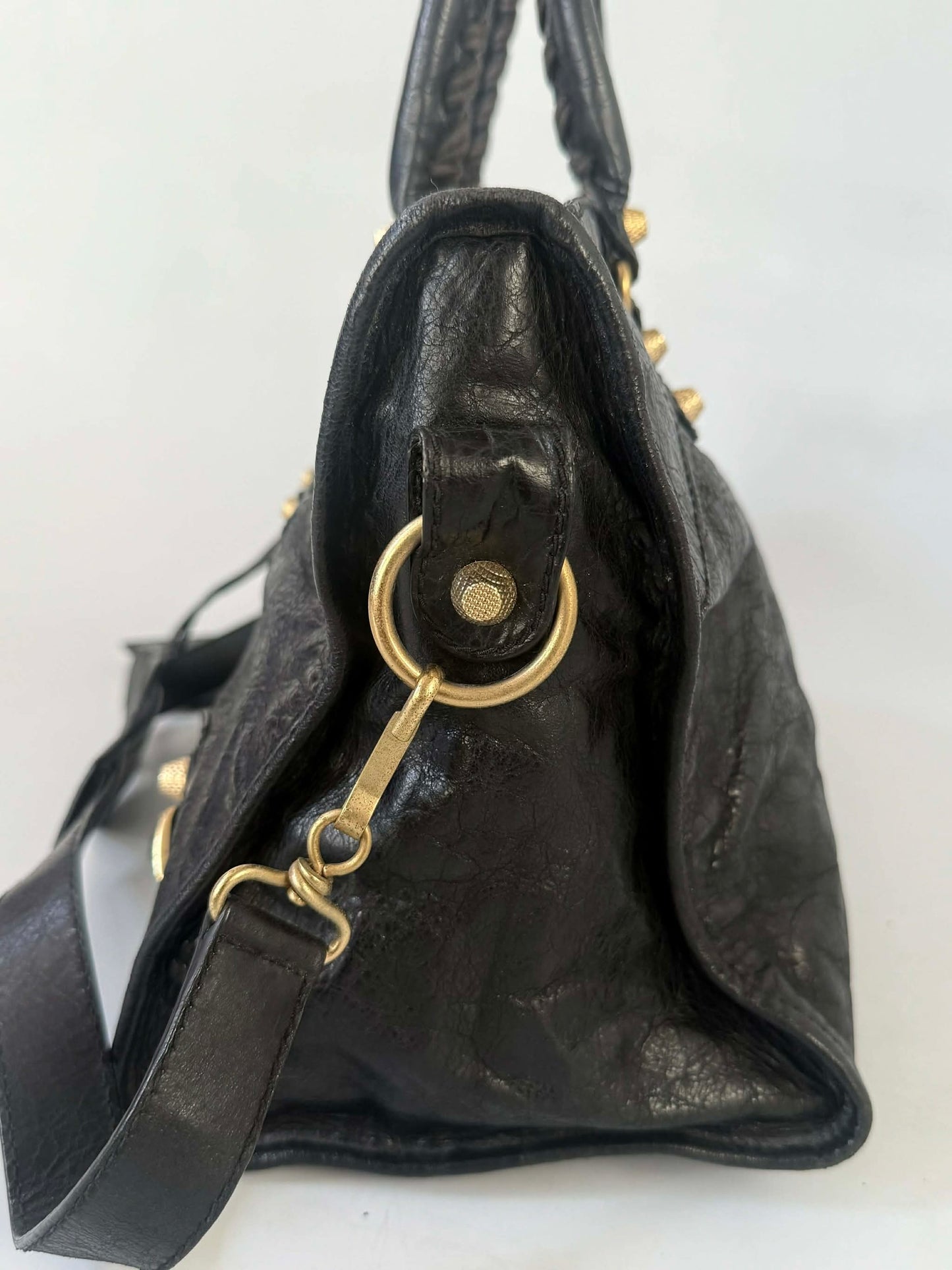 2000’s Balenciaga Black Giant 12 Gold Hardware City Bag