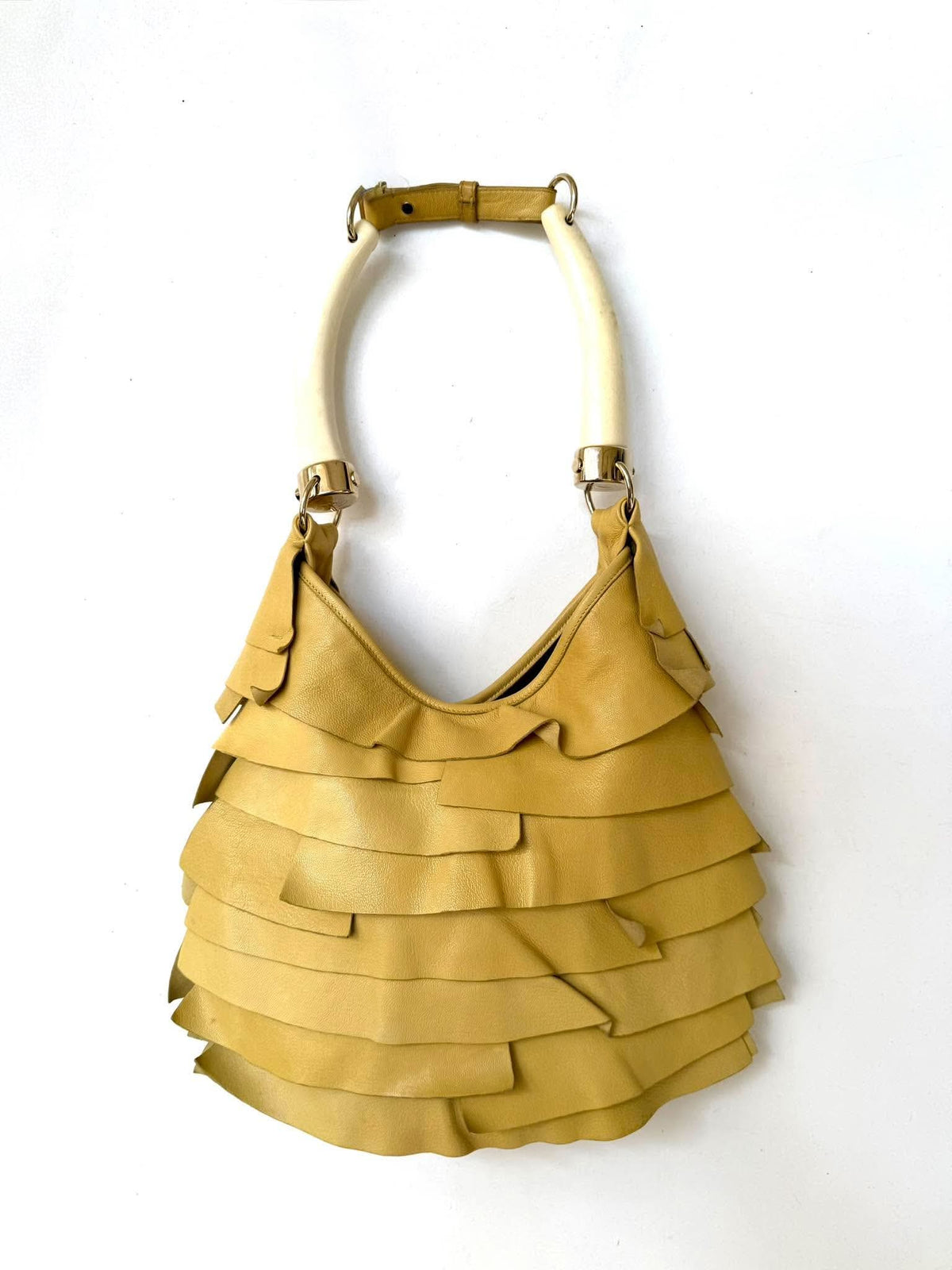 Yves Saint Laurent St. Tropez Mombasa Ruffled Bag